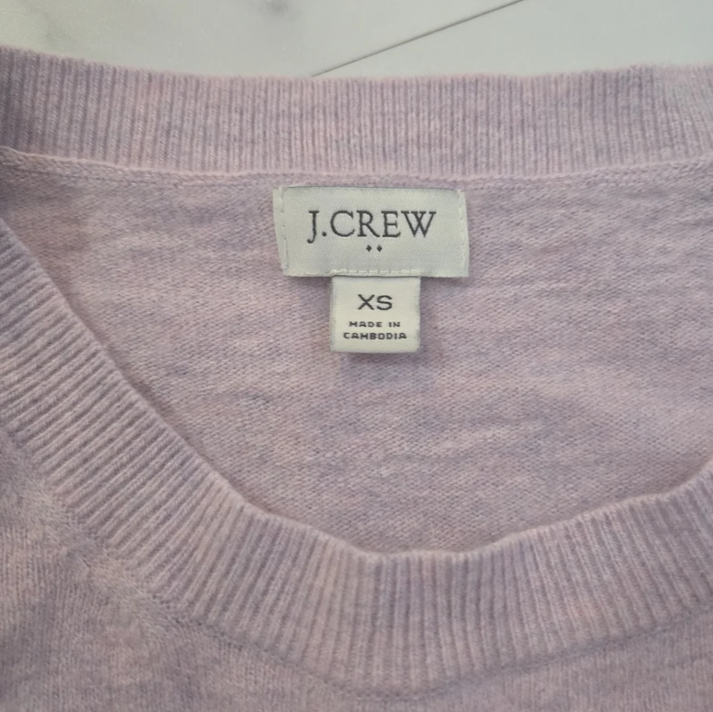 J. Crew Cotton Wool Blend Crew Neck Lilac Sweater XS